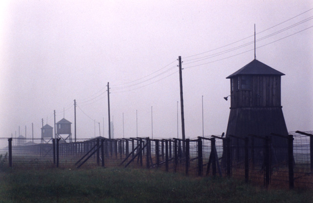 fence and guard tower